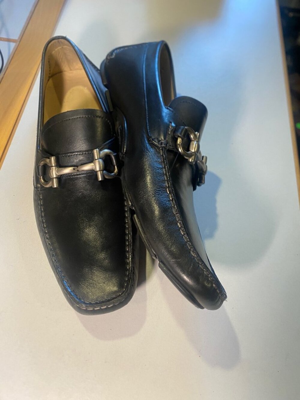 Salvatore Ferragamo - Size 11.5 - Men's Parigi Driving leather loafer